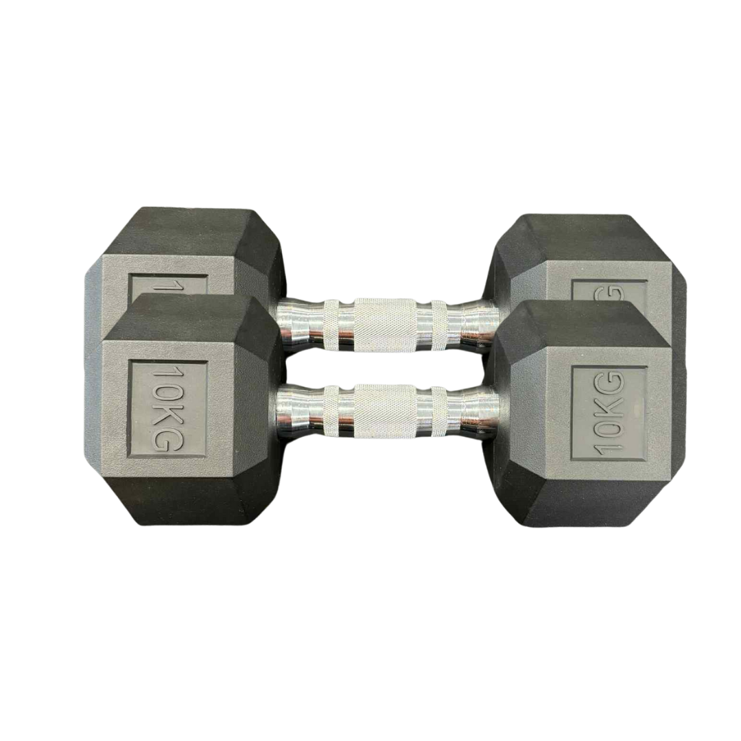 Rubber Hex Dumbbells