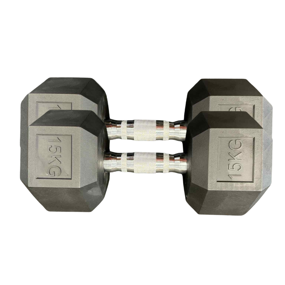 Rubber Hex Dumbbells