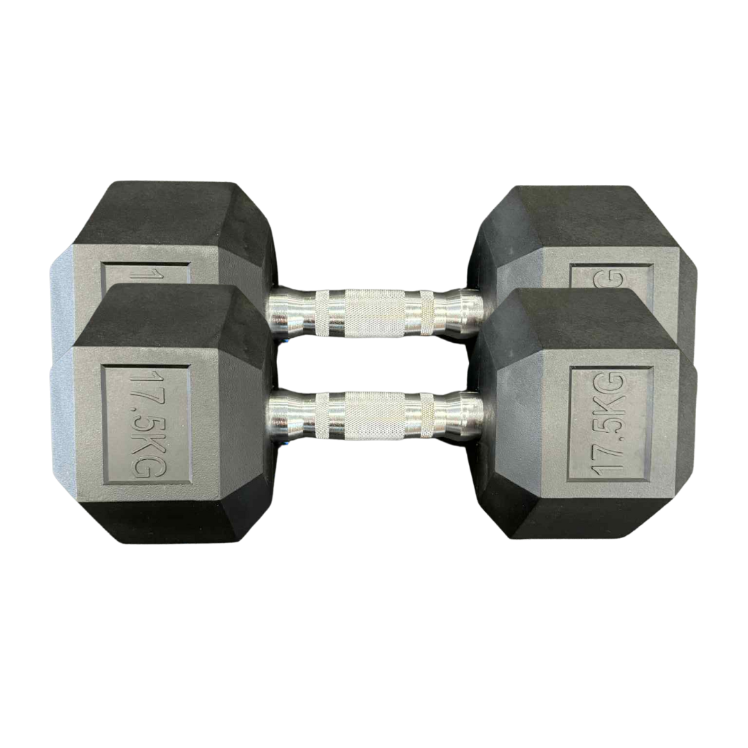 Rubber Hex Dumbbells