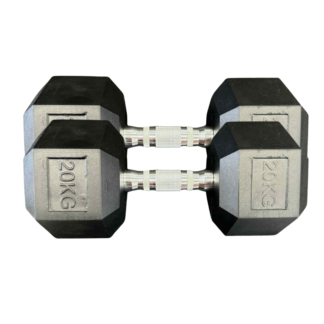 Rubber Hex Dumbbells