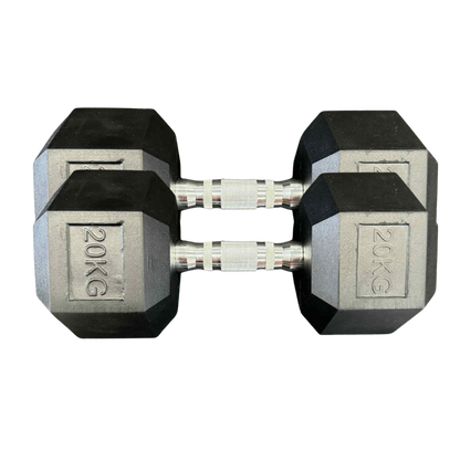 Rubber Hex Dumbbells
