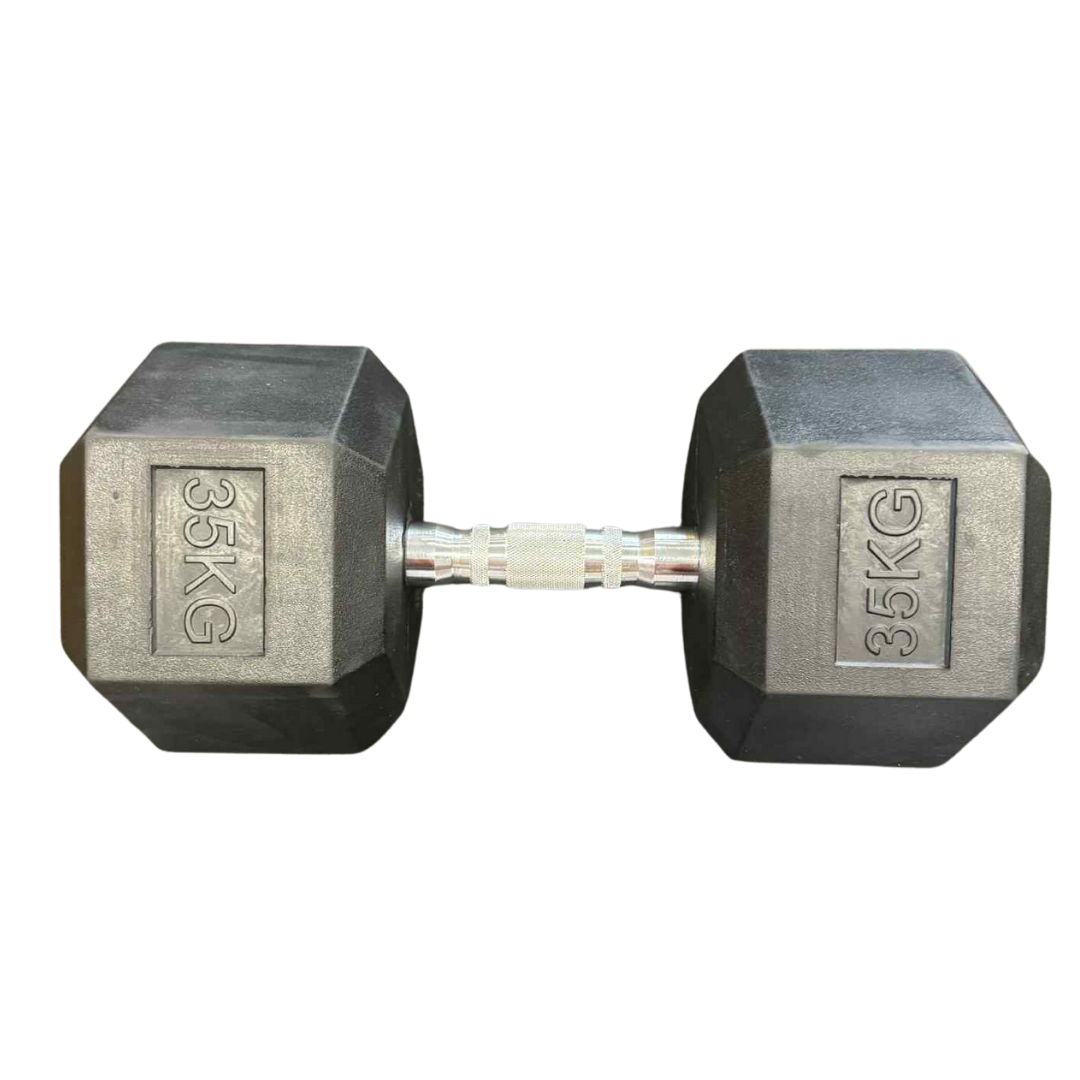 Rubber Hex Dumbbells