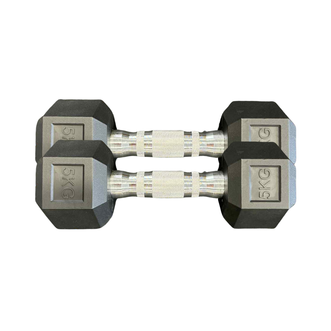 Rubber Hex Dumbbells