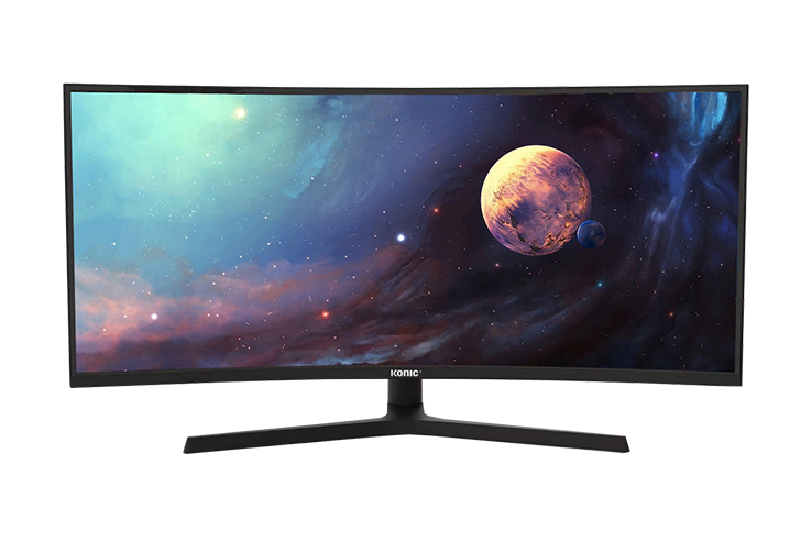 KONIC 34inch WQHD GAMEMonitor 144HZ , HDMI*2,DP,USB, Curve 3440*1440