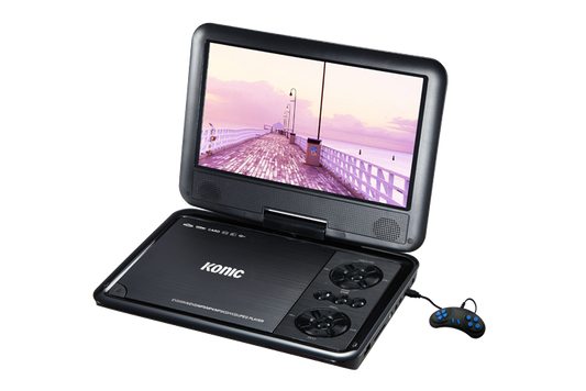 KONIC PORTABLE DVD,9",USB,Rotating, Gamer Controller