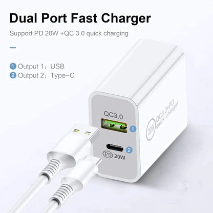 Fast Charge Adapter & Apple Lightning Cord
